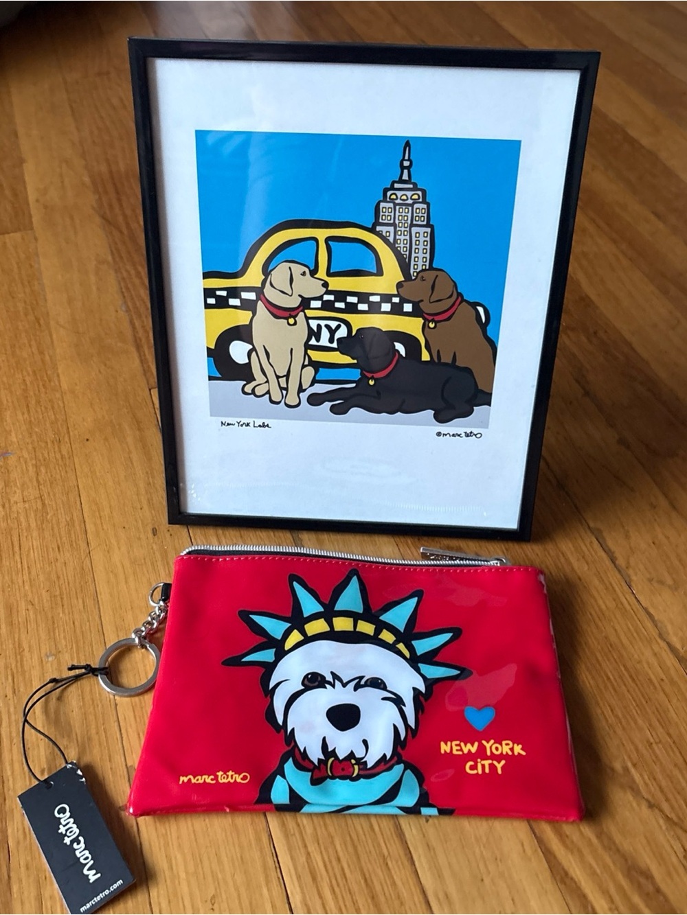 Marc Tetro Liberty Westie NYC Red Patent Zipper New & NY Labs framed Print
